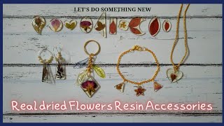 Real Dried leaves and flowers Jewellery | Resin Jewelry | Resin Earrings Bracelet Keychain & Pendant