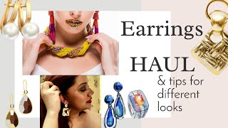 Earrings haul || Earrings tips || Shopping haul || Jewelry collection || Styling tips for dressing