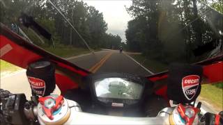 Ducati 1098S TriColore Chases a Ducati 1199 Panigale