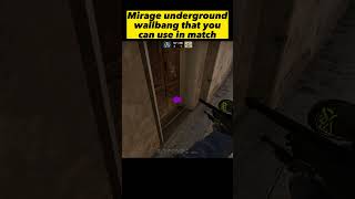 Insane Mirage Underground Wallbang that you can use in match #cs2 #csgo #foryou #csshorts #shorts