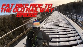 Ride To The Old Railway Bridge. Surly Moonlander Fat Bike. Gopro Hero3+