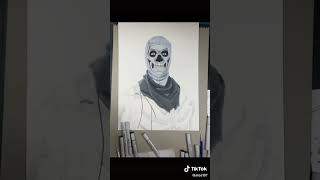 Drawing fortnite Skulltrooper