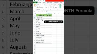 Excel Tips & Tricks | Use of EOMONTH Formula in Excel #exceltips #exceltutorial #exceltricks #Viral