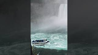 Ship sails against the tide in Niagara Falls