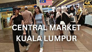 Shopping at Central Market Kuala Lumpur Malaysia 🇲🇾  in 4K Ultra HD Walking Tour