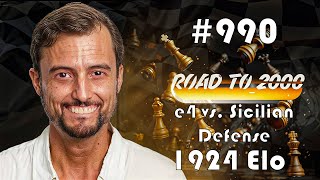 Road to 2000 #984 - 1924 ELO - Chess.com Blitz 3+0 - e4 vs. Sicilian Defense