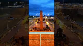 A Large Vessel passing through the Panama Canal