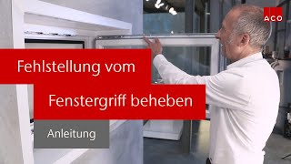 Fehlstellung vom Fenstergriff beheben - so geht's! Pilzzapfen herausziehen.