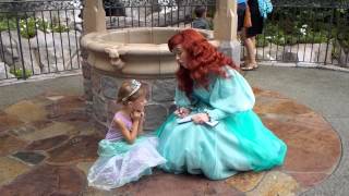 Aureya with Ariel at Disneyland 2015