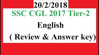 SSC CGL 2017 Tier-2 English Review & Questions asked by Let's talk English IN HINDI