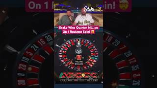 Drake Wins Quarter Million On 1 Roulette Spin! #drake #roulette #casino #maxwin #highroller #hugewin