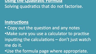 Quadratic Formula (feel free to change speed to x1.5)