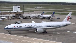 Air China Taxi in at Houston