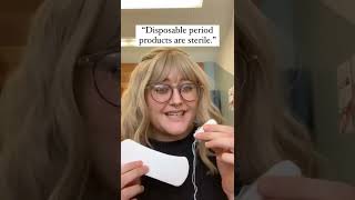 Although #disposables come bleached & wrapped in #plastic, they’re not “sterile.” #periods #shorts