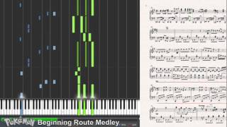 Pokémon - Beginning Route Medley (gen1~6) (Synthesia Piano Tutorial