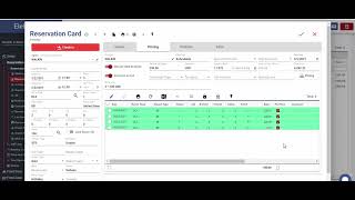 ElektraWeb - Creating a reservation from the Reservation List screen