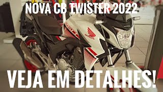 VEJA EM DETALHES A NOVA CB TWISTER CBS MODELO 2022 NA COR BRANCA!