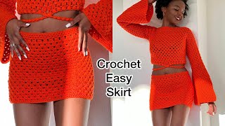 Crochet Easy And Fast Granny Stitch Skirt / Beginner Friendly / All Sizes