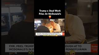 🔴Wow😲 TRUMP X Stud Work Fries 🍟 At McDonald's Drive -Thru❗#politics #trump #viralvideo #viralshort