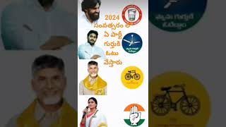 2024 సంవత్సరం లో ఏ పార్టీ గుర్తుకి ఓటు వేస్తారు#ytshorts #viral #election #politics #new #trending