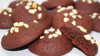 Soft Chocolate Butter Cookies With Nuts / Easy Recipe