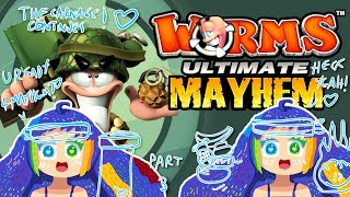 [WORMS: ULTIMATE MAYHEM] TRIPLE THREAT (part 3 of the playthrough)! brace yourselves!💙