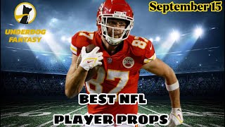 TODAYS BEST UNDERDOG FANTASY NFL PLAYER Props - Thursday September 15