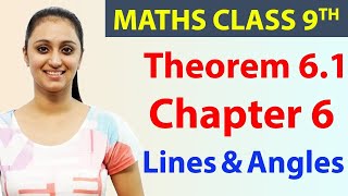 Theorem 6.1, Chapter 6 - Lines & Angles Page No 76, Class 9th Maths, NCERT