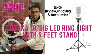 BEST AND AFFORDABLE RING LIGHT WITH TRIPOD STAND | Osaka 10 Inch LED RingLight unboxing Installation