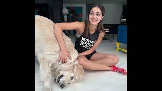 Ananya Pandey's cute photos with her dog #ananyapandey #cutedog #dog #bollywood #actress #shorts