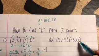 How to Find “b” From Two Points