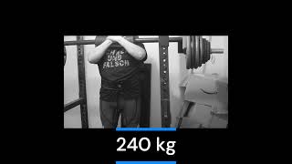 240 kg Front #kniebeuge PR! #veganpower #naturalstrength #strongman #squat