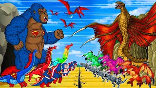 Rescue All Family GODZILLA & KONG, GODZILLA EARTH From Evolution of TITANUS SCYLLA - FUNNY CARTOON