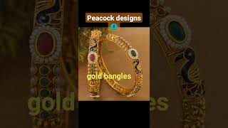 gold bangles designs||unique peacock🦚 set