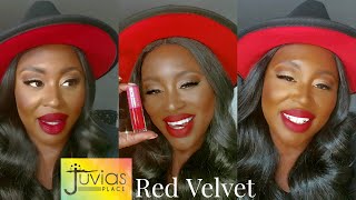 HOW TO WEAR RED LIPSTICK FOR DARK SKIN FT. Juvia's Place Red Velvet Lip Swatch 💋 #shorts