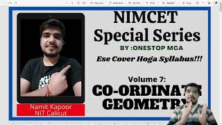 VOL 7: CO-ORDINATE GEOMETRY FOR NIMCET ,BHU,JNU,MHT CET MCA | TOPICWISE DIVISION WITH RESORCES 🔥👇🏻