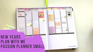 New Years Plan With Me - Passion Planner Small featuring Sweet Kawaii Design Planner Stickers