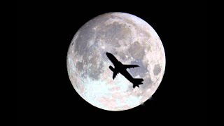 Plane Transit the Moon - First Time in 2020