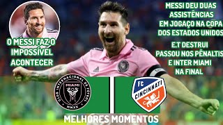 MESSI DEU 2 ASSISTÊNCIAS NÍVEL MODRIC E ET NA FINAL | Inter Miami X Cincinnati | Melhores Momentos