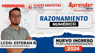 🔴 LIVE - Clase de Razonamiento Numérico para el ingreso a la UNIVERSIDAD ✅