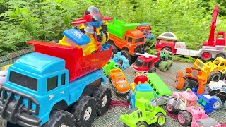 Super Hero Car Collection With Excavator & Dump Truck