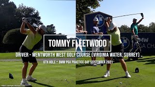 Tommy Fleetwood Golf Swing Driver (DTL & FO views) Wentworth Golf Club (Surrey), September 2021.