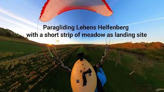 Paragliding Lehens Helfenberg with a short strip of meadow as landing site #shorts