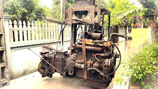 💡Genius Mechanic Restores Rusted and Dilapidated KOMATSU Road Roller Engine //Successful Restoration