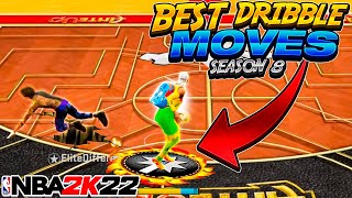 BEST DRIBBLE MOVES + COMBOS IN NBA 2K22! (SEASON 8) + BEST DRIBBLE TUTORIAL FOR BEGINNERS!