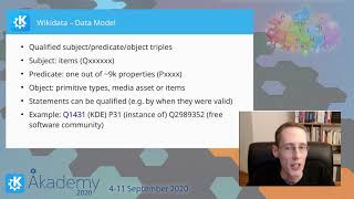 Akademy 2020 - Volker Krause - Using Wikidata and OpenStreetMap