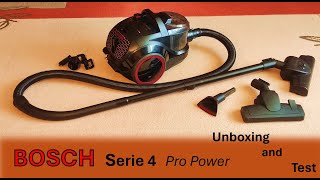 BOSCH Serie 4 Vacuum Cleaner Unboxing and Test / Bosch BGC21POW1 (Pro Power)