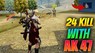 24 kills with AK47 Garena Free fire at Purgatory