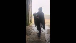 A medicine song with my new singing bowl in St Michael's Tower on  Glastonbury Tor