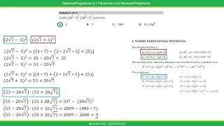 Zadanie 5 - Matematyka Matura | SIERPIEŃ 2017